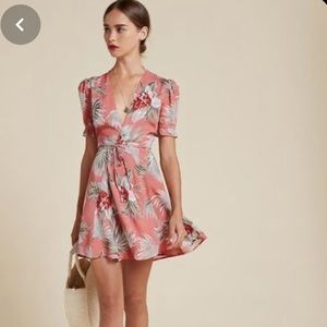 Reformation mini wrap dress